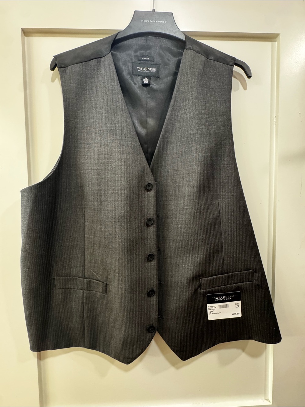 Kenneth Cole Wool Blend Vest